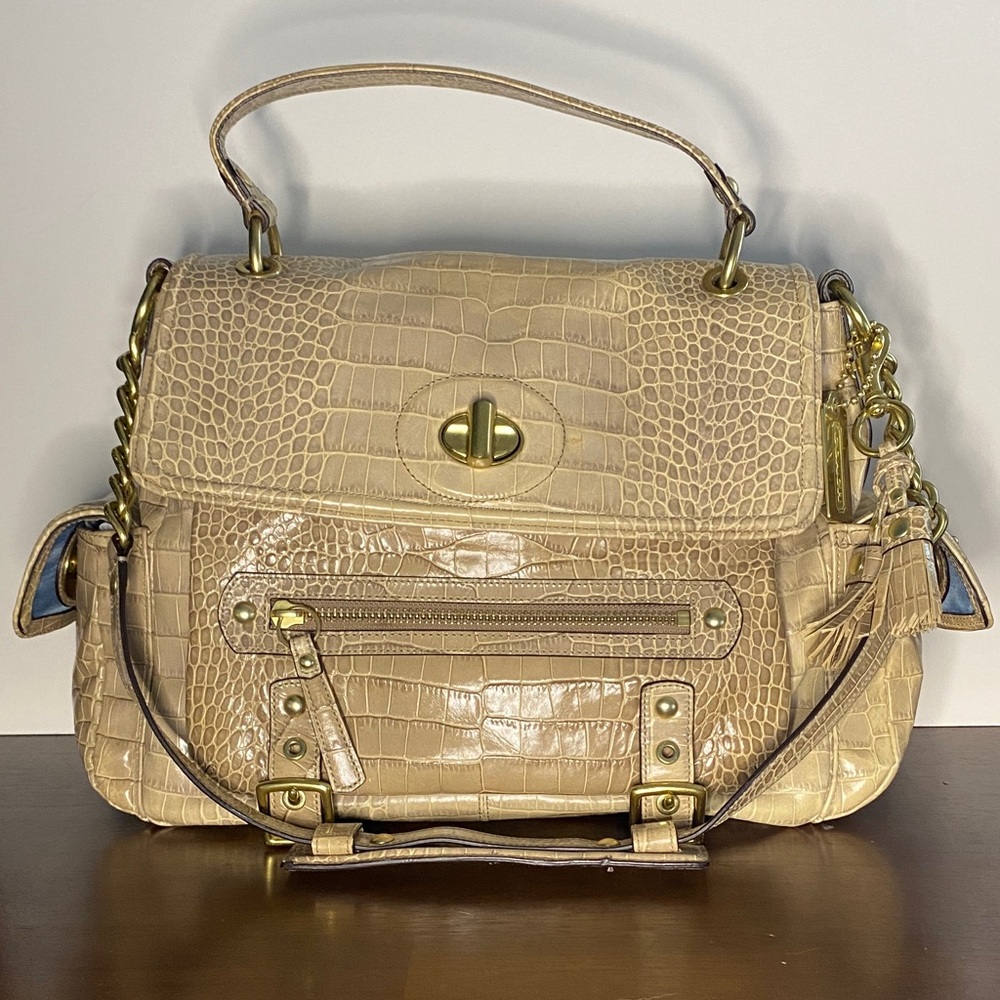 Coach Y2k Limited Edition Sydney 14615 Croc Embossed Exotic Leather Satchel